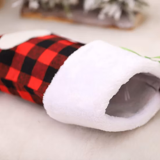 Schwarz-weiß karierte Sublimations-Haustier-Katzen-Hundepfoten-Geschenksocken